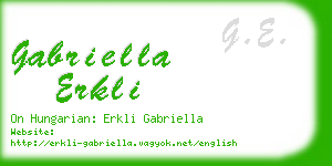 gabriella erkli business card